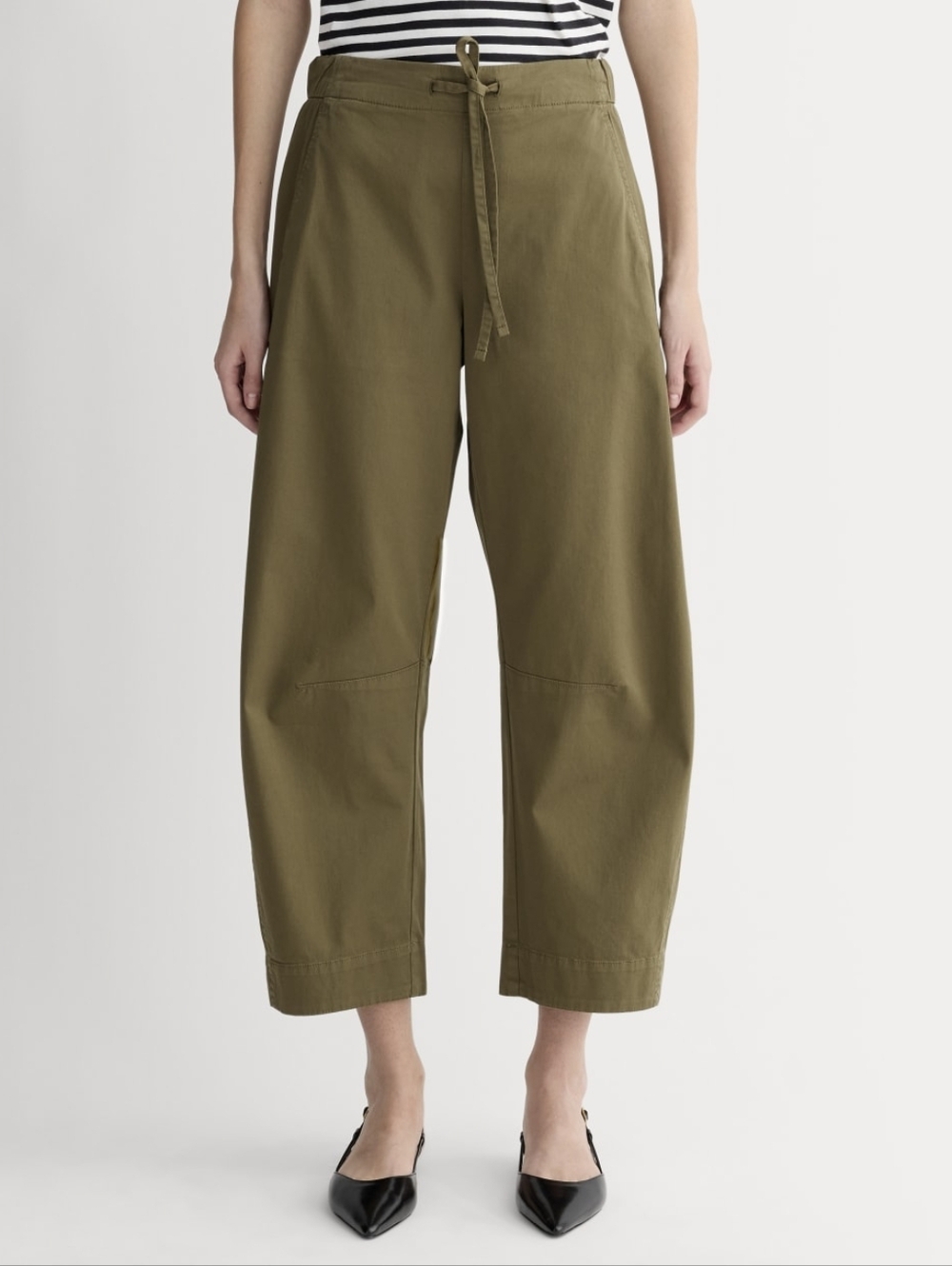 Everlane The Easy Barrel Pant In OLIVE (M)